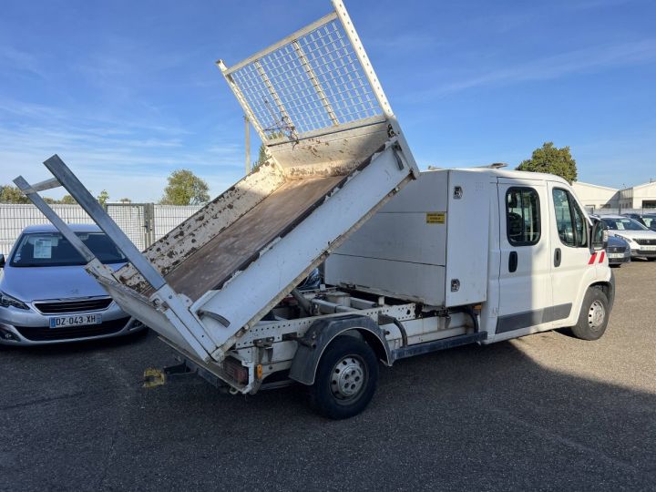 Peugeot Boxer Benne II 2.2 HDi 110ch Camion Benne 7 Places Double Cabine TVA20% 7.000€ H.T Moteur H.S. BLANC - 10