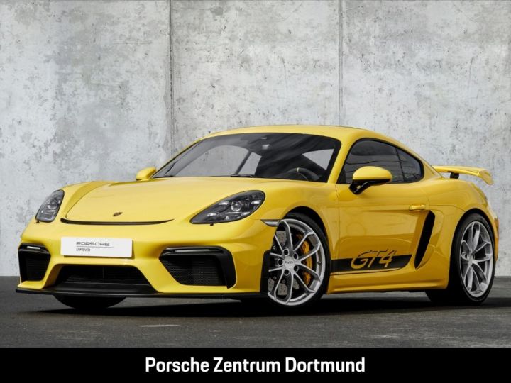 Porsche 718 Cayman GT4 420 BM6 , PCCB , Carbon , LED,, Caméra , BOSE , CHRONO, SPORT+ , PASM , PTV , PSE , PDLS+, Porsche Approved 12 Mois Jaune - 1