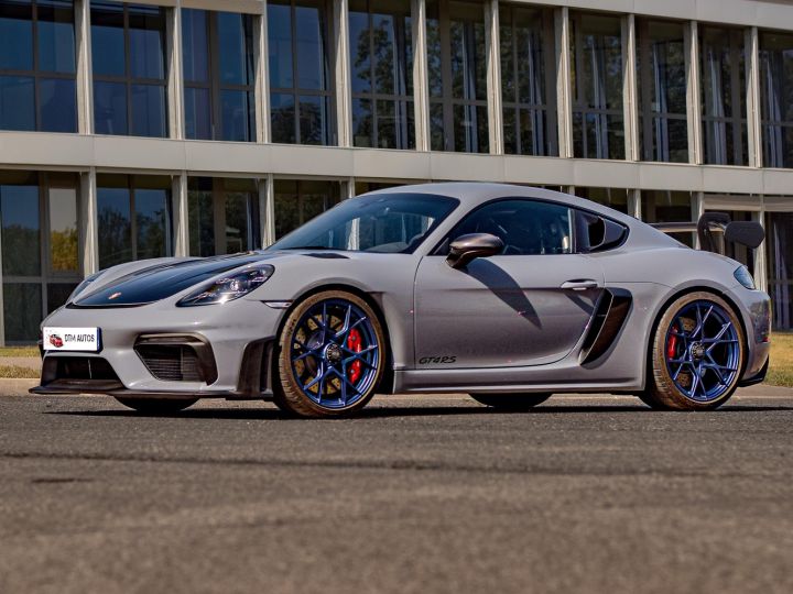 Porsche 718 Cayman GT4 RS Pack Weissach 4.0 L 500 Ch PDK 1° Main FR TVA Gris Arctique - 3