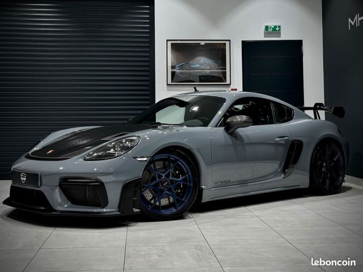 Porsche 718 Cayman GT4 RS PACK WEISSACH CLUBSPORT 4.0i 500 CH PDK CARBONE FEUX PDLS+ LIFT BOSE CAMÉRA GRIS ARCTIQUE 1ER MAIN APPROVED 09.2026 XPEL COMPLET 5.500KMS Gris - 1