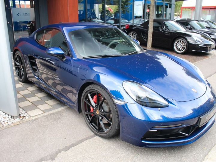 Porsche 718 Cayman S 2.5 349 Ch PDK Exclusive Burmester CHRONO PASM PSE PDLS P.APPROVED Garantie 12 Mois Prémium Bleu - 1