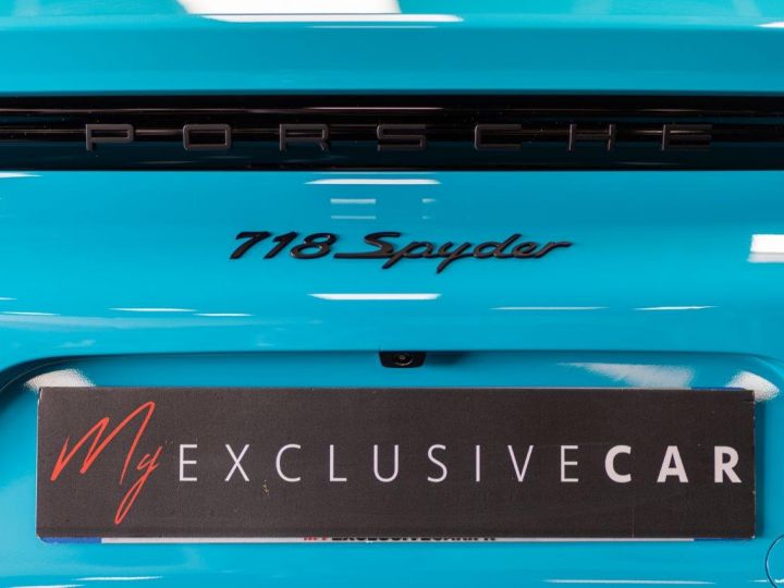 Porsche 718 Spyder ETAT NEUF - En Stock - Malus Payé - TVA Apparente - Pack Cuir / Race Tex Bleu Miami - 19