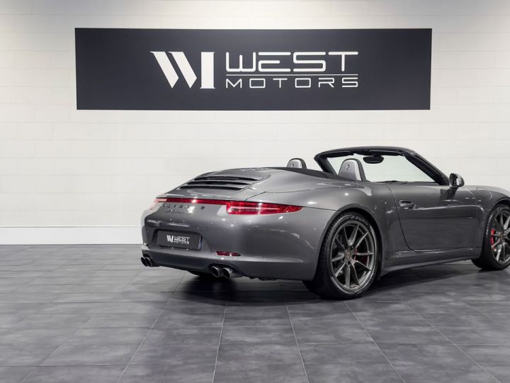 Porsche 911 991.1 Carrera 4S Cabriolet 400 – Immat France 17K Options Échap. Sport PDLS Servotronic Sièges Adapt. Bose 925EMOIS Gris - 4