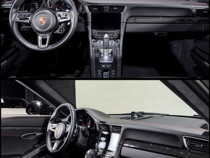 Porsche 911 991.2 Turbo S 3.8 580 – 1°Main Française Toit Pano PDLS+ Carbone Sièges ventilés 1554EMOIS Noir - 7