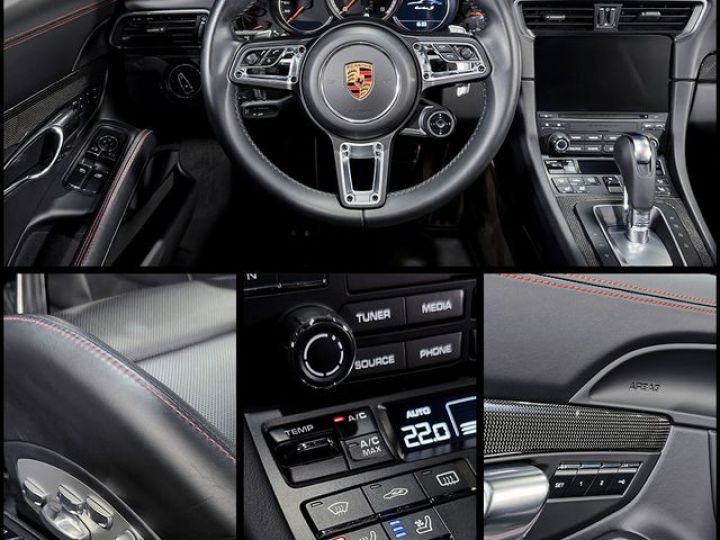 Porsche 911 991.2 Turbo S 3.8 580 – 1°Main Française Toit Pano PDLS+ Carbone Sièges ventilés 1554EMOIS Noir - 9