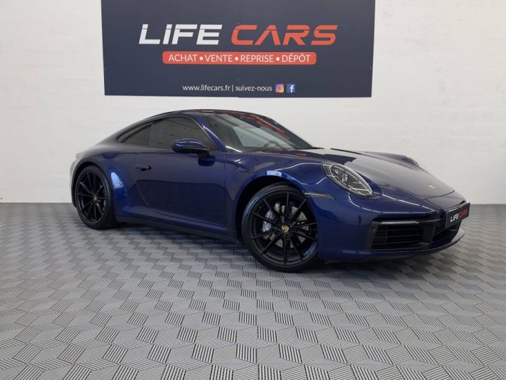 Porsche 911 (992) 3.0 385ch PDK 2020 2ème main éligible Approved origine France toit ouvrant BLEU - 5