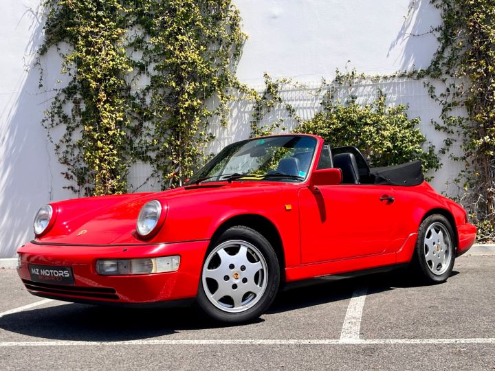 Porsche 911 Type 964 3.6 Carrera 4 Cabriolet Rouge Vendu - 3