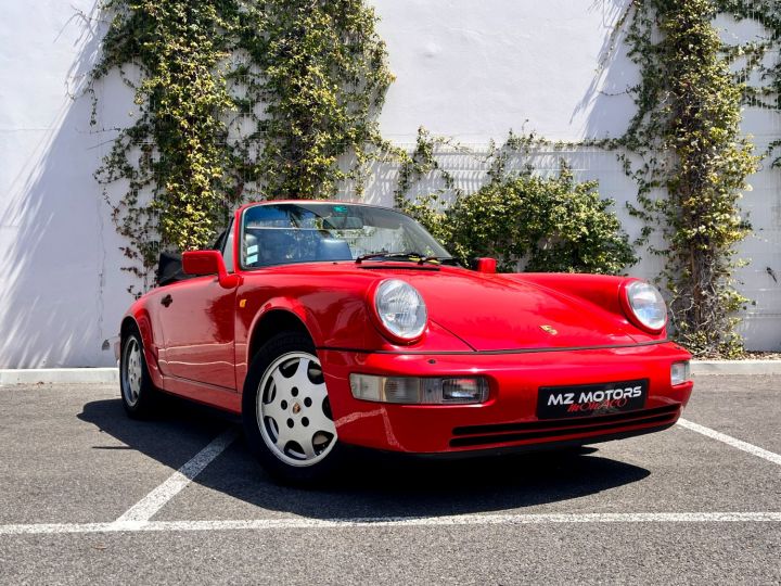 Porsche 911 Type 964 3.6 Carrera 4 Cabriolet Rouge Vendu - 5