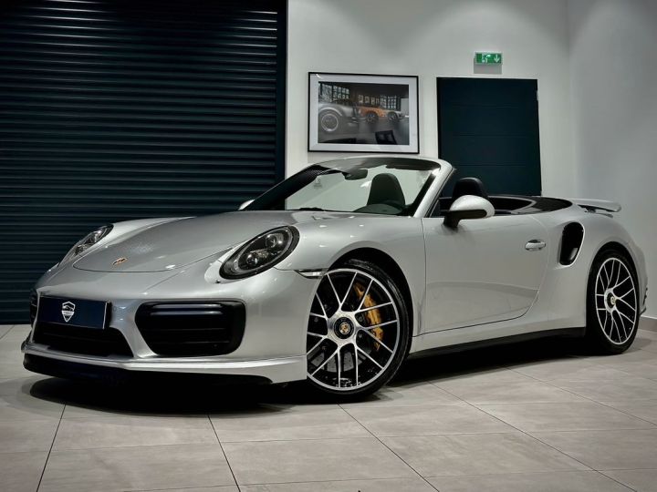 Porsche 911 TYPE 991.2 II TURBO S CABRIOLET 3.8i 580 CH PDK PDCC CARBONE BOSE CÉRAMIQUE PDLS+ ARGENT GT SIÈGE 18 ORIGINE FRANCE ÉTAT NEUF 43 000Kms Argent - 1