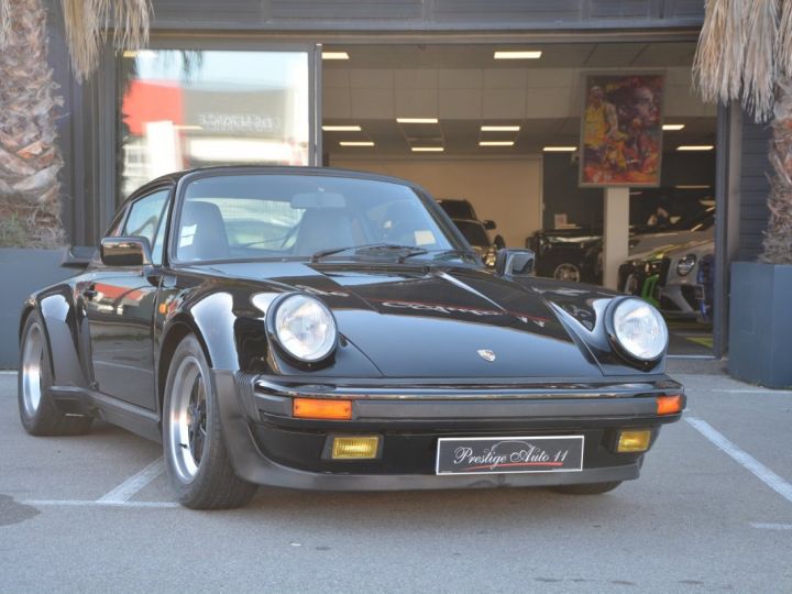 Porsche 930 Turbo 3.3 Coupe Origine France Toit Ouvrant 51000 km Certifié Expertise Parfait état Noir - 1