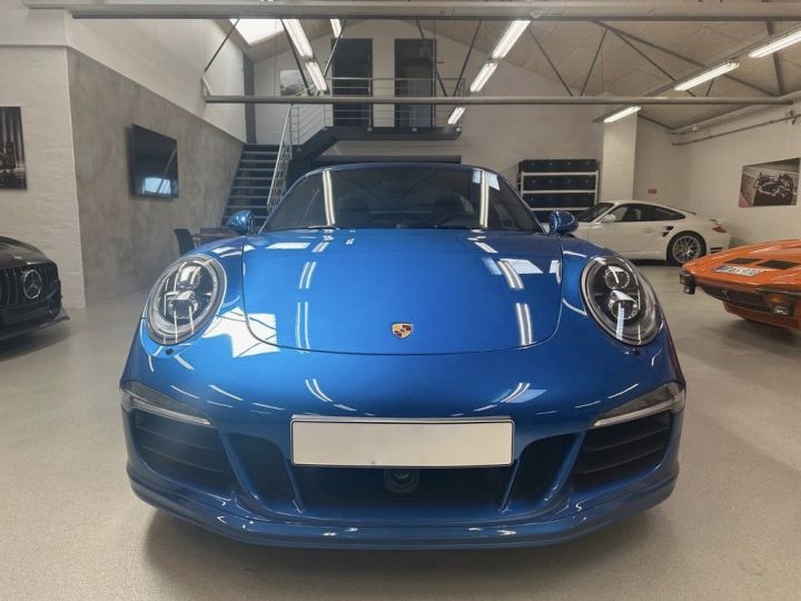 Porsche 991 .1 Targa 4 GTS 3.8 430 PDK BOSE JA en 20 Pack Carbon Garantie 12 mois TVA Récupérable Bleu - 1