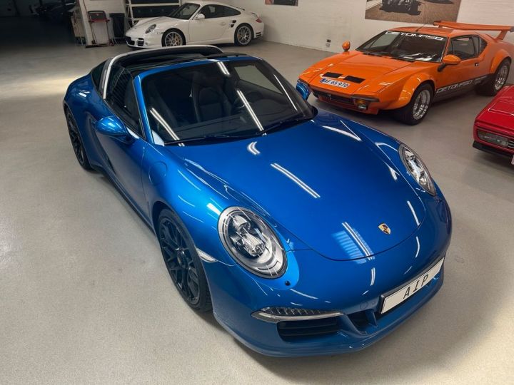 Porsche 991 .1 Targa 4 GTS 3.8 430 PDK BOSE JA en 20 Pack Carbon Garantie 12 mois TVA Récupérable Bleu - 16