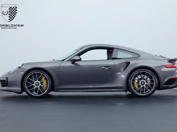 Porsche 991 .2 Turbo S 581 PDK / Carbon / PDLS+  / CHRONO / PASM  / PDLS+/ BURMEISTER / PTV+/ Porsche APPROVED 08/2025 Reconductible Gris - 3