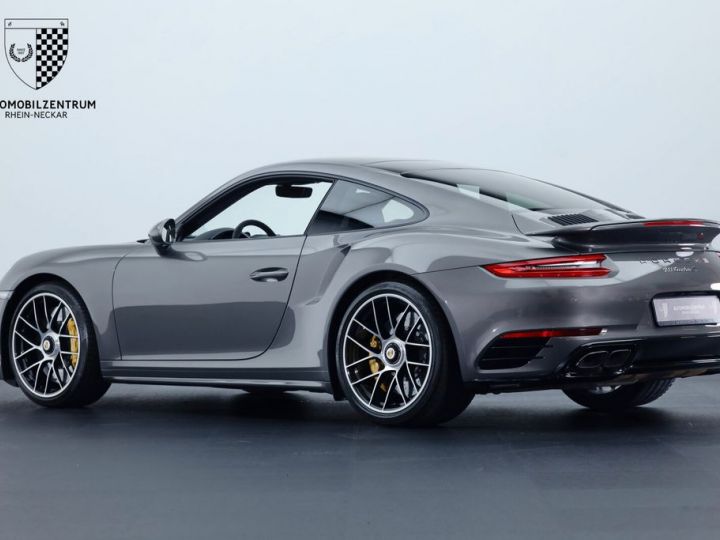 Porsche 991 .2 Turbo S 581 PDK / Carbon / PDLS+  / CHRONO / PASM  / PDLS+/ BURMEISTER / PTV+/ Porsche APPROVED 08/2025 Reconductible Gris - 4