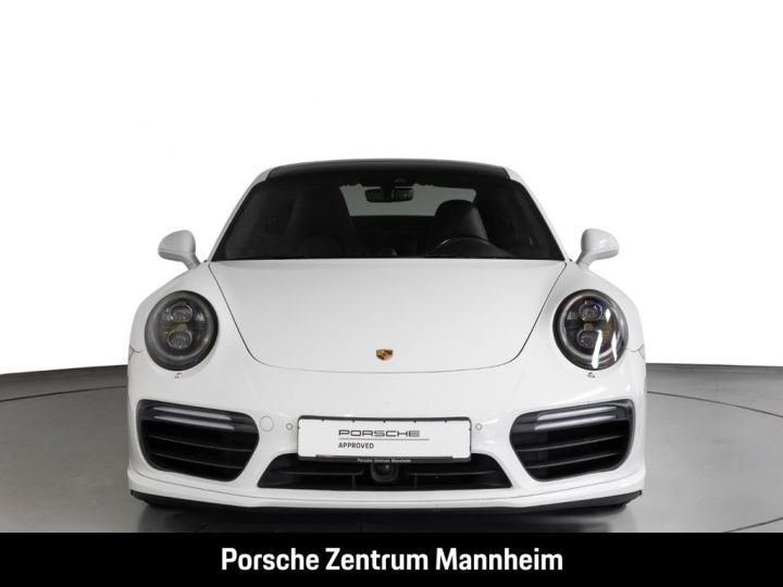 Porsche 991 .2 Turbo S 581 PDK/ T.O. / CHRONO / PASM  / PDLS+/ BOSE / PTV+/ Porsche APPROVED 12 mois Reconductible Blanche - 3