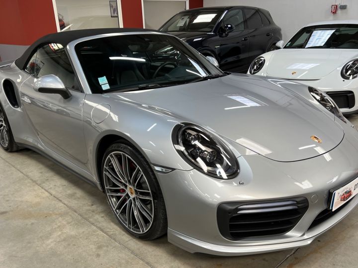 Porsche 991 911 Phase 2 Turbo Cabriolet 3.8 L 540 Ch PDK Argent Gt - 14