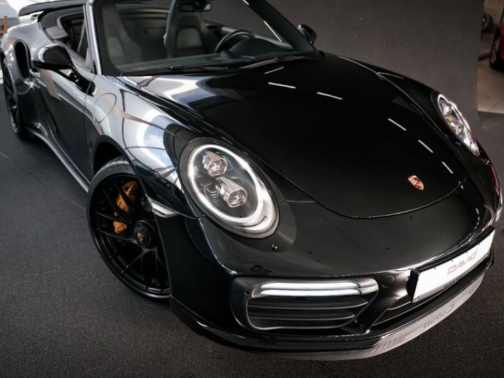 Porsche 991 991 .2 Turbo S 581 Cabrio CHRONO BURMEISTER PCCB Full Black Porsche Approved Garantie 17.03.2025 Noire - 6