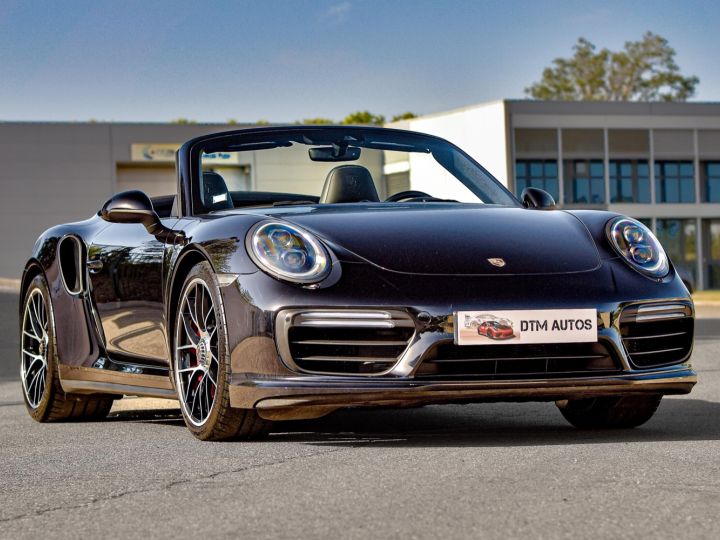 Porsche 991 Phase 2 Turbo Cabriolet 3.8 L 540 Ch PDK FR Noir Intense Métallisé - 7