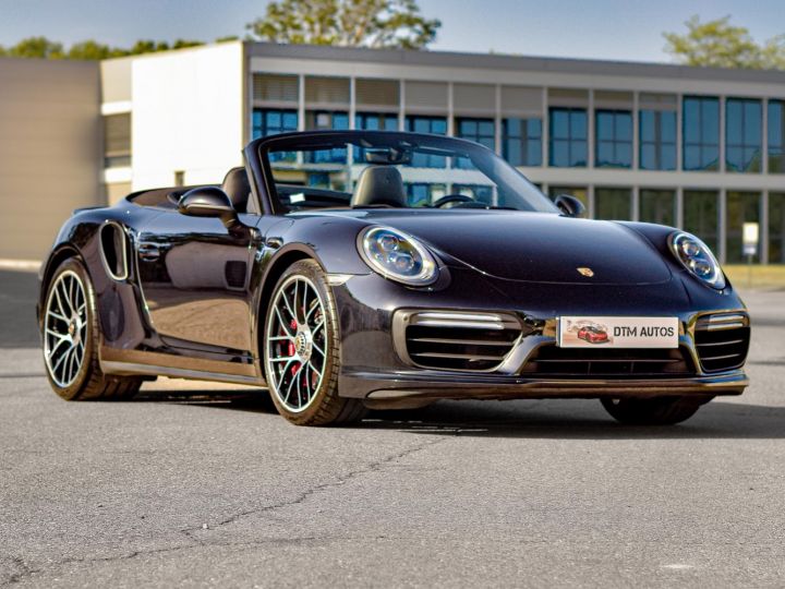 Porsche 991 Phase 2 Turbo Cabriolet 3.8 L 540 Ch PDK FR Noir Intense Métallisé - 9