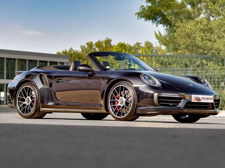 Porsche 991 Phase 2 Turbo Cabriolet 3.8 L 540 Ch PDK FR Noir Intense Métallisé - 11