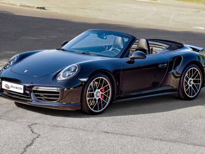 Porsche 991 Phase 2 Turbo Cabriolet 3.8 L 540 Ch PDK FR Noir Intense Métallisé - 3