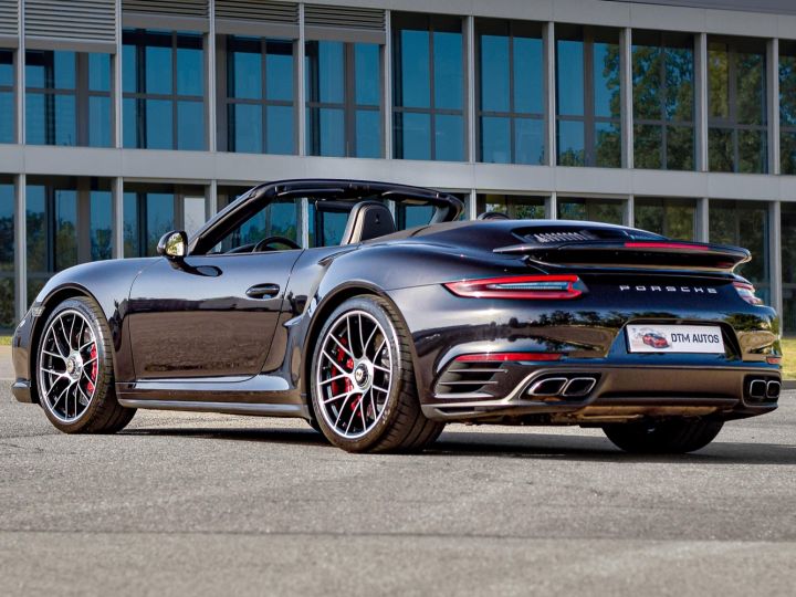 Porsche 991 Phase 2 Turbo Cabriolet 3.8 L 540 Ch PDK FR Noir Intense Métallisé - 12