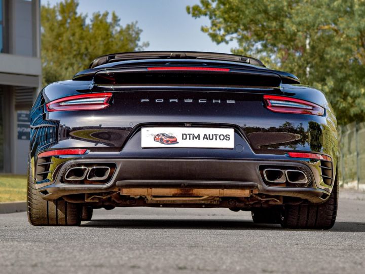 Porsche 991 Phase 2 Turbo Cabriolet 3.8 L 540 Ch PDK FR Noir Intense Métallisé - 16