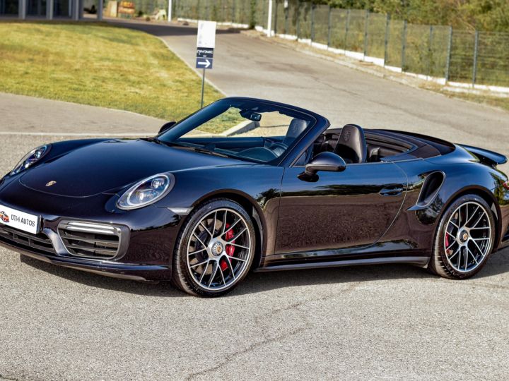 Porsche 991 Phase 2 Turbo Cabriolet 3.8 L 540 Ch PDK FR Noir Intense Métallisé - 24