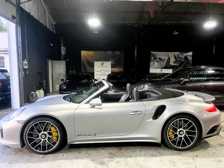 Porsche 991 PORSCHE 991.2 TURBO S CABRIOLET 3.8 580CV PDK / 31000 KM / ARGENT GT /ACC/BURMESTER Argent Gt - 4