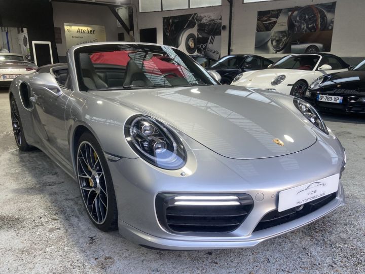 Porsche 991 PORSCHE 991.2 TURBO S CABRIOLET 3.8 580CV PDK / 31000 KM / ARGENT GT /ACC/BURMESTER Argent Gt - 5