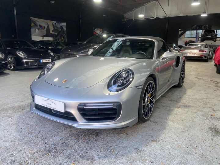 Porsche 991 PORSCHE 991.2 TURBO S CABRIOLET 3.8 580CV PDK / 31000 KM / ARGENT GT /ACC/BURMESTER Argent Gt - 10