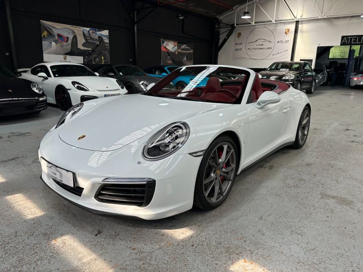 Porsche 991 PORSCHE 991 CARRERA 4S CABRIOLET 420CV PDK / ACC/ CHRONO/ PSE / ROUES DIRECTRICES / 24800 KMS/ GAR 12M Blanc - 1