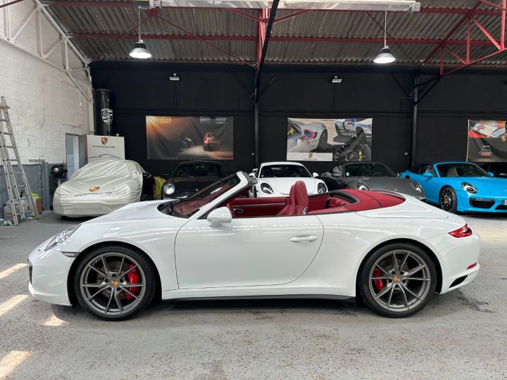 Porsche 991 PORSCHE 991 CARRERA 4S CABRIOLET 420CV PDK / ACC/ CHRONO/ PSE / ROUES DIRECTRICES / 24800 KMS/ GAR 12M Blanc - 2