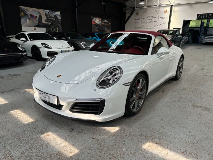 Porsche 991 PORSCHE 991 CARRERA 4S CABRIOLET 420CV PDK / ACC/ CHRONO/ PSE / ROUES DIRECTRICES / 24800 KMS/ GAR 12M Blanc - 3