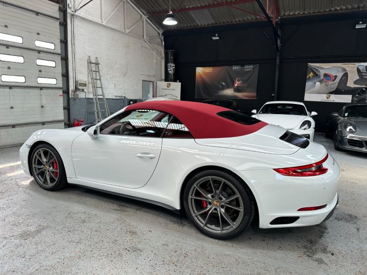 Porsche 991 PORSCHE 991 CARRERA 4S CABRIOLET 420CV PDK / ACC/ CHRONO/ PSE / ROUES DIRECTRICES / 24800 KMS/ GAR 12M Blanc - 7