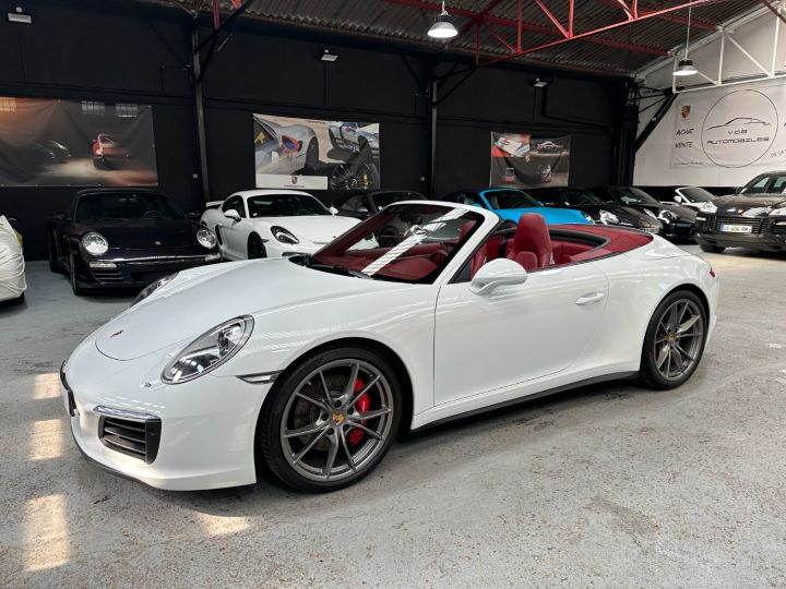 Porsche 991 PORSCHE 991 CARRERA 4S CABRIOLET 420CV PDK / ACC/ CHRONO/ PSE / ROUES DIRECTRICES / 24800 KMS/ GAR 12M Blanc - 19