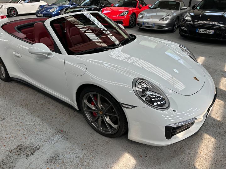 Porsche 991 PORSCHE 991 CARRERA 4S CABRIOLET 420CV PDK / ACC/ CHRONO/ PSE / ROUES DIRECTRICES / 24800 KMS/ GAR 12M Blanc - 24