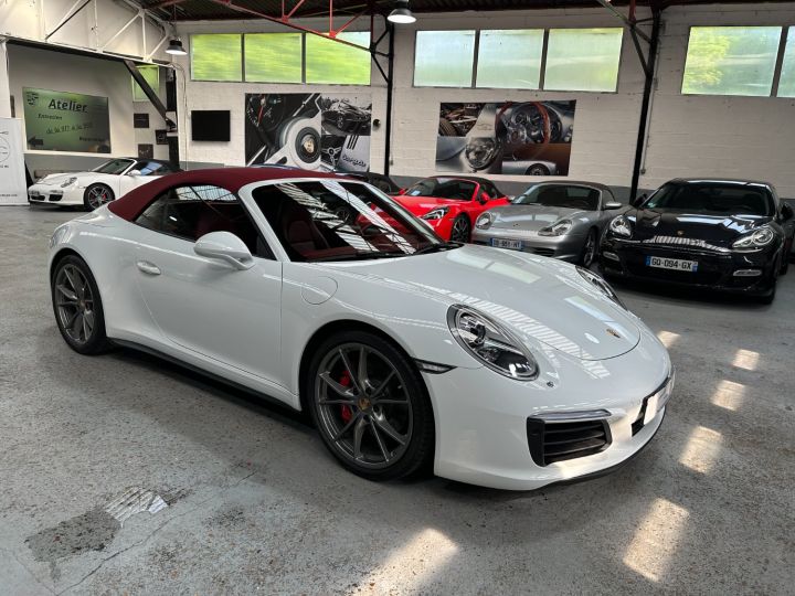 Porsche 991 PORSCHE 991 CARRERA 4S CABRIOLET 420CV PDK / ACC/ CHRONO/ PSE / ROUES DIRECTRICES / 24800 KMS/ GAR 12M Blanc - 25