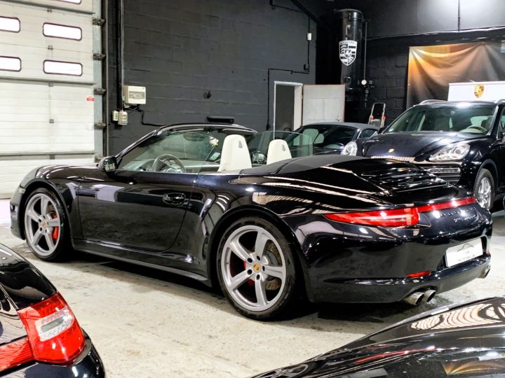 Porsche 991 PORSCHE 991 CARRERA 4S PDK CABRIOLET 3.8 400CV/ CHRONO/PSE / SPORT DESIGN / FRANCE Noir Intense - 7