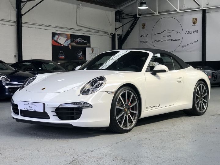 Porsche 991 PORSCHE 991 CARRERA S CABRIOLET PDK /400CV / CHRONO / PSE / SPORT DESIGN / 30000 KMS / ETAT NEUF Blanc - 1