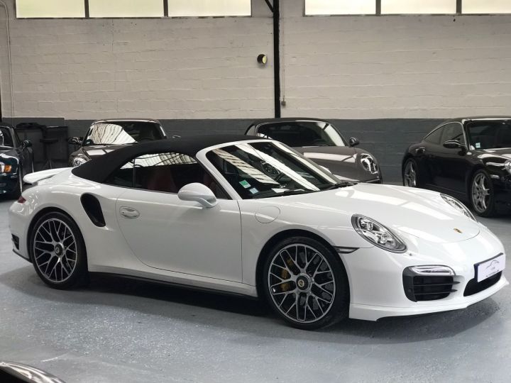 Porsche 991 PORSCHE 991 TURBO S 3.8 560CV PDK CABRIOLET / BLANCHE / FULL CARBONE / A VOIR ! Blanc - 2