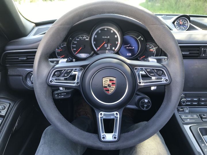 Porsche 991 PORSCHE 991 TURBO S CABRIOLET 580CV /2018 /43100 KMS/ ARGENT GT / BURMESTER / FULL Gris Gt - 37