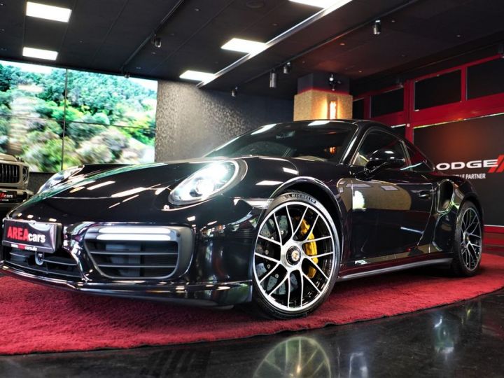 Porsche 991 turbo S LIFT CARBONE BURMESTER TOIT OUVRANT TVA RECUPERABLE GRANTIE 12 MOIS NOIR - 1