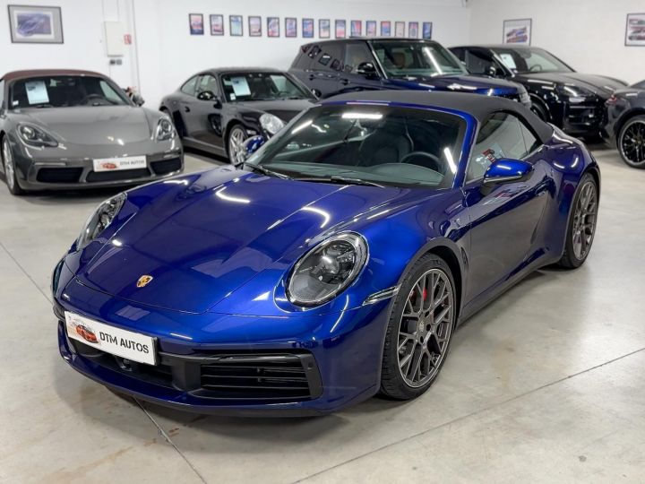 Porsche 992 911 CARRERA 4S CABRIOLET PDK 1° MAIN FR Bleu Gentiane Metal - 45