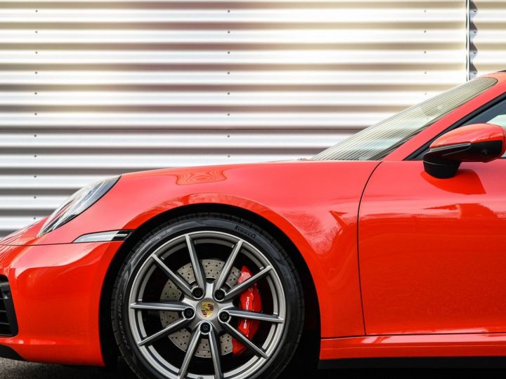 Porsche 992 S 450ch CABRIOLET PSE CHRONO SPORT CAMERA 360° JANTES 21 CUIR ETENDU GARANTIE PORSCHE APPROVED ROUGE INDIEN - 8