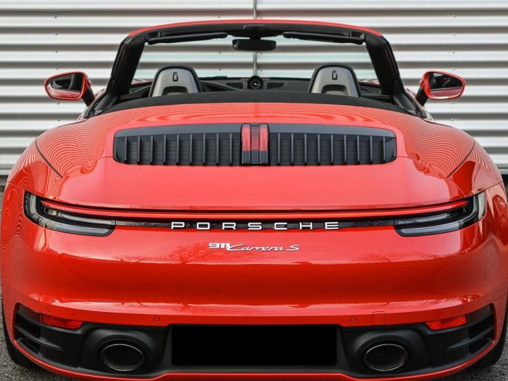 Porsche 992 S 450ch CABRIOLET PSE CHRONO SPORT CAMERA 360° JANTES 21 CUIR ETENDU GARANTIE PORSCHE APPROVED ROUGE INDIEN - 10