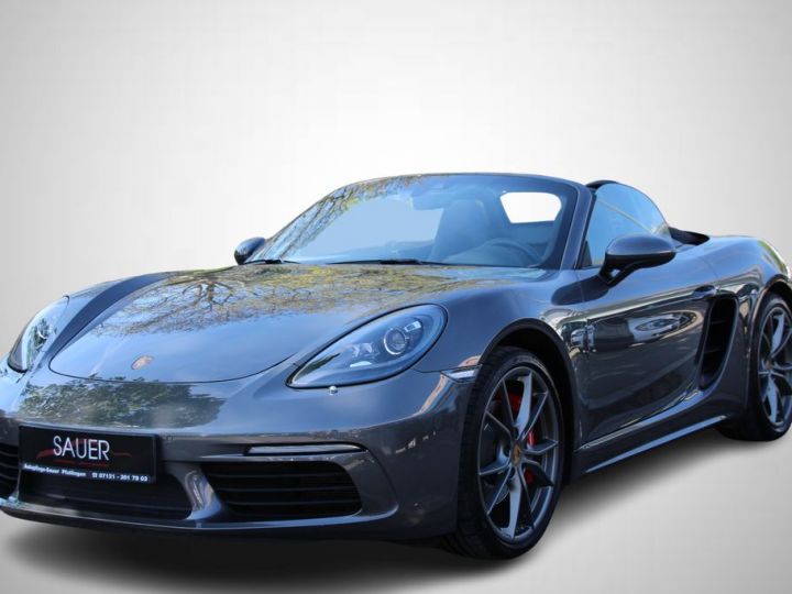 Porsche Boxster 4 cyl .2.5 L S 718 349 PDK 1èreM JA 20 BOSE PASM PSE Pack Chrono Garantie 12 mois Prémium Grise - 1