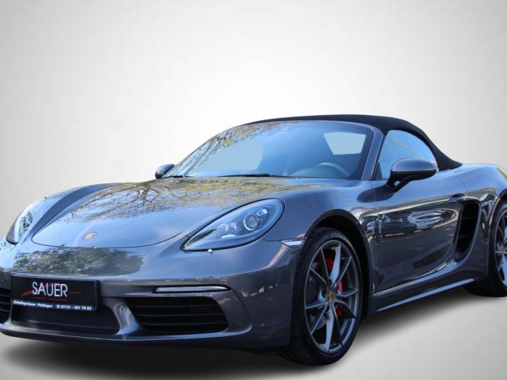 Porsche Boxster 4 cyl .2.5 L S 718 349 PDK 1èreM JA 20 BOSE PASM PSE Pack Chrono Garantie 12 mois Prémium Grise - 2