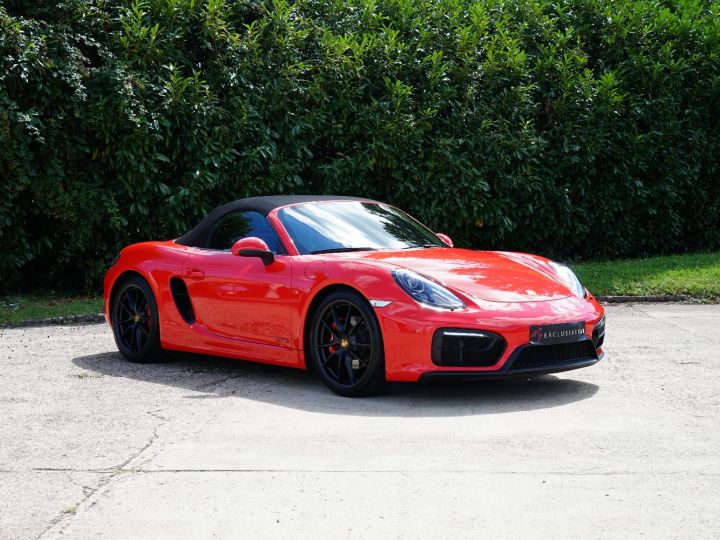 Porsche Boxster 981 GTS PDK - Parfaitement Optionné (Pack Intérieur GTS, Carbone, Sièges Sport Plus, BOSE, ...) - Carnet 100% PORSCHE - Révisée 07/2024 - Gar. 12 Mois Rouge Indien - 14