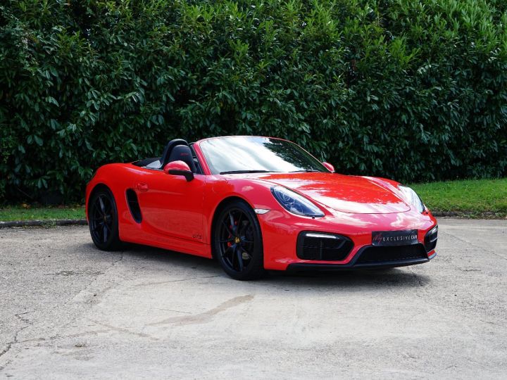 Porsche Boxster 981 GTS PDK - Parfaitement Optionné (Pack Intérieur GTS, Carbone, Sièges Sport Plus, BOSE, ...) - Carnet 100% PORSCHE - Révisée 07/2024 - Gar. 12 Mois Rouge Indien - 13